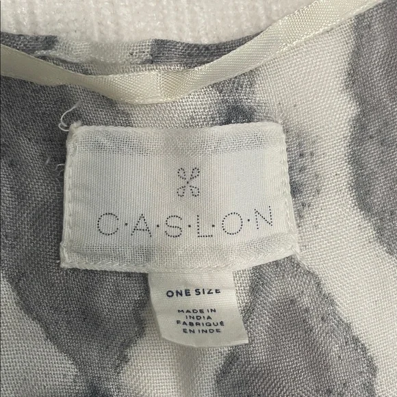 Caslon Gray and Black Patterned Light Shaw - Picture 2 of 5